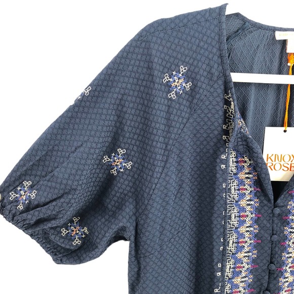 Knox Rose NEW Womens Size XXL Bohemian Embroidered Knee Length Dress Boho - Picture 8 of 10